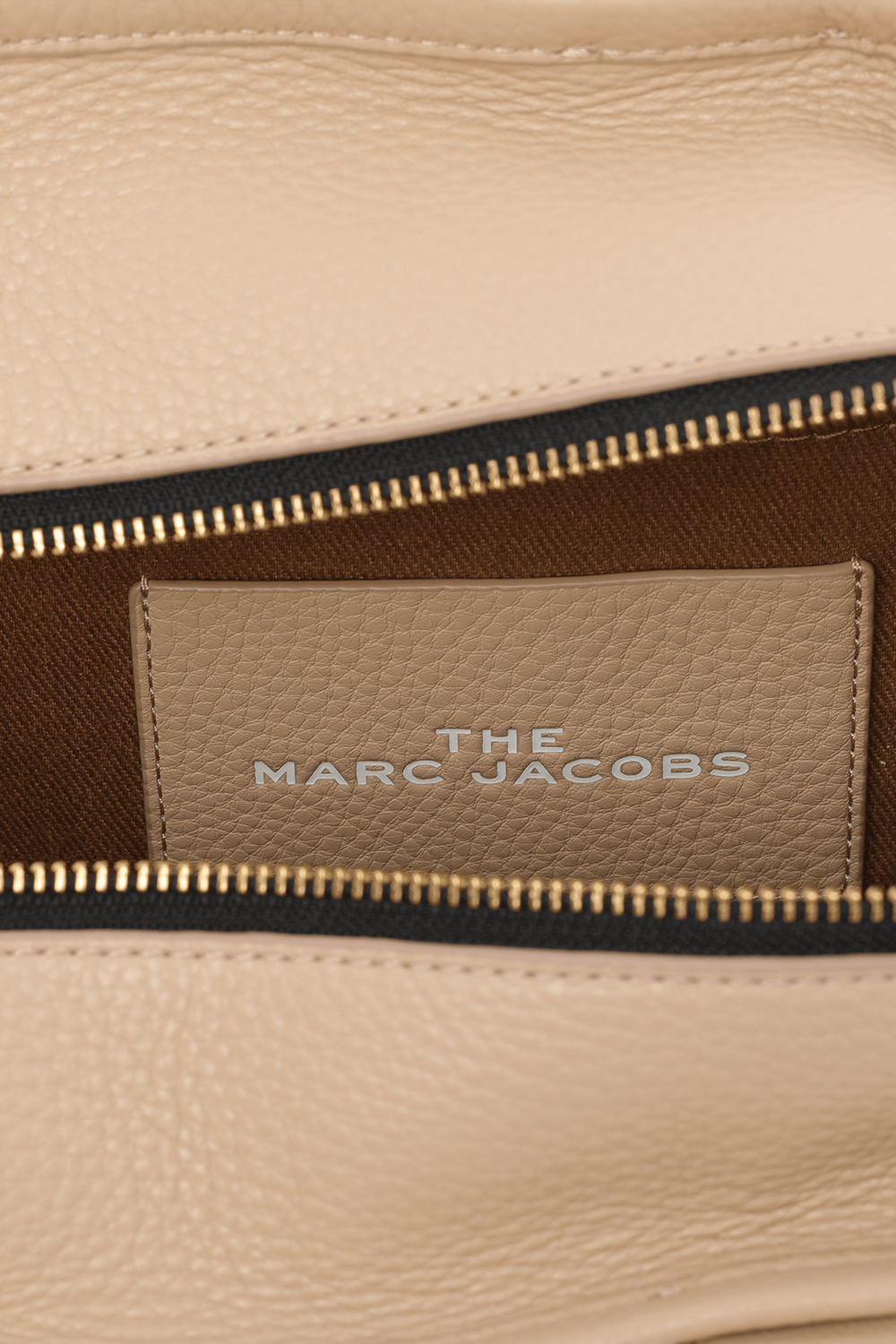 The Leather Mini Traveler Tote Bag in Light Beige