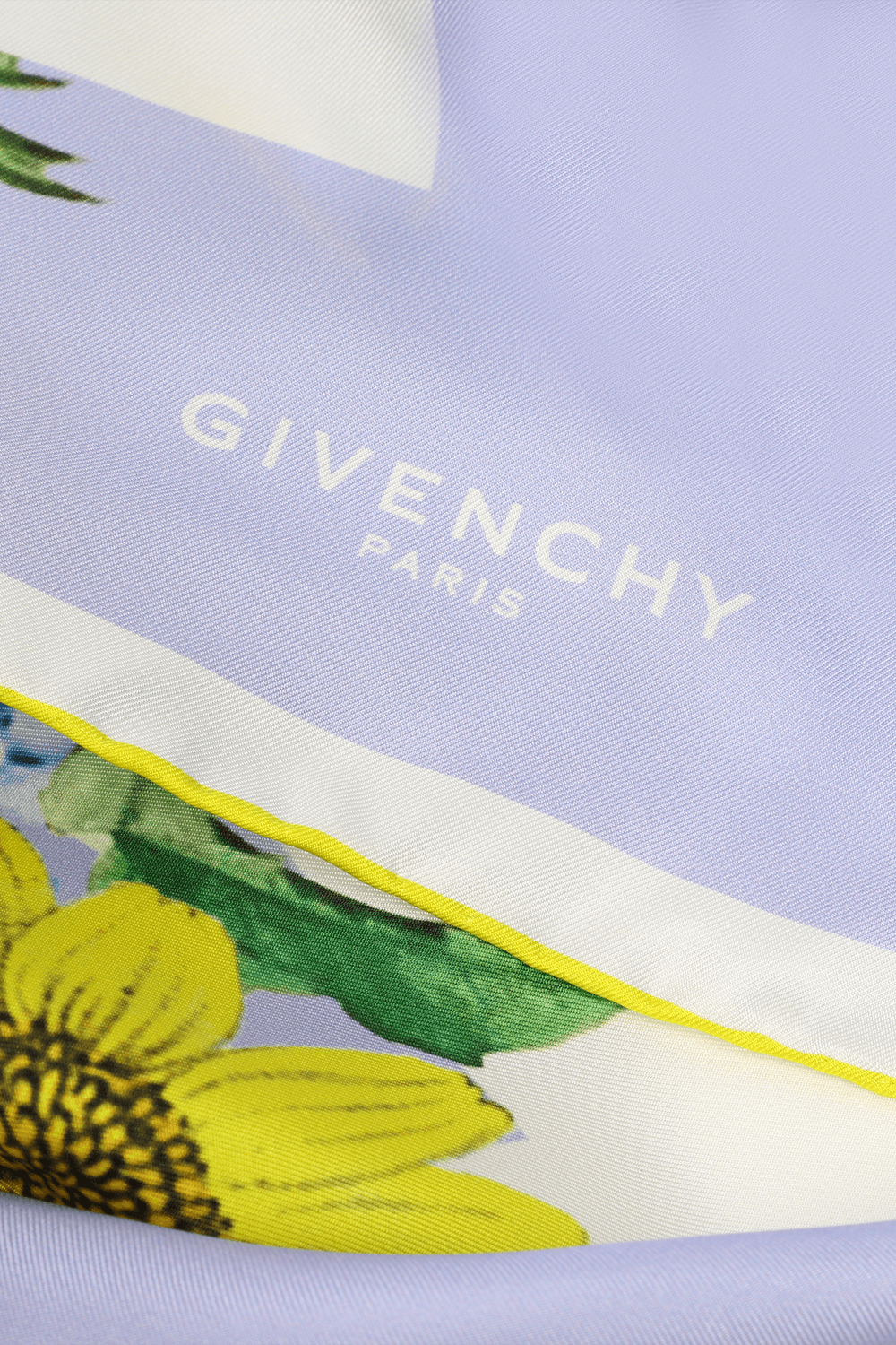 תמונה אחורית של צעיף משי גדול עם הדפס פרחוני GIVENCHY