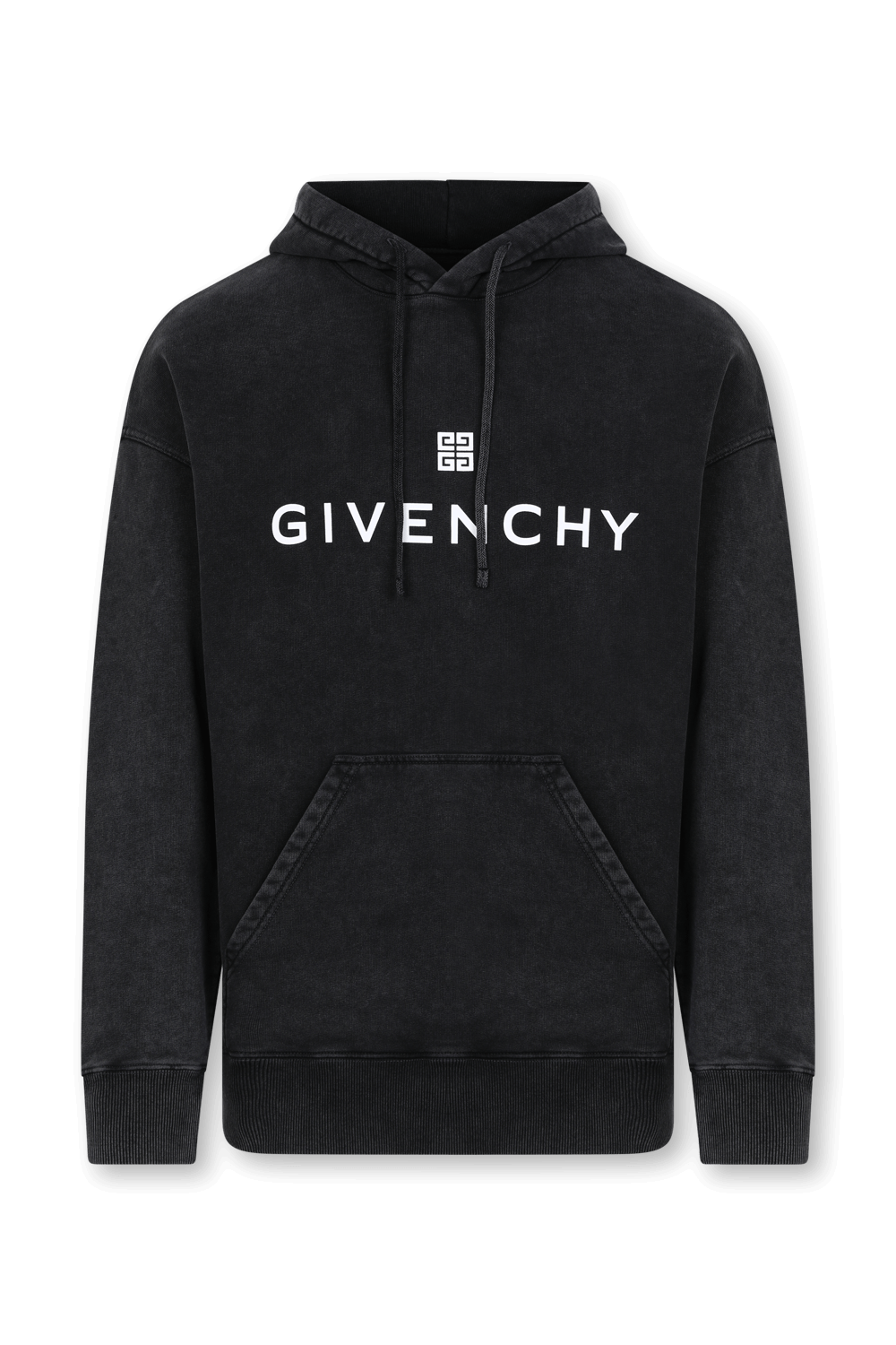 תמונה קידמית של סווטשירט קפוצ'ון עם לוגו GIVENCHY