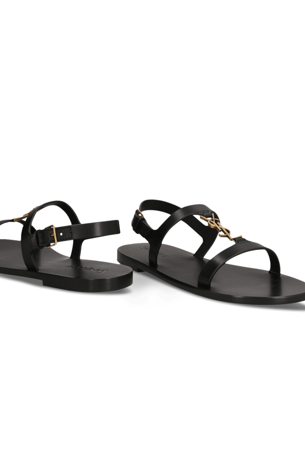 תמונת תקריב של סנדלי קסנדרה סלינג באק SAINT LAURENT