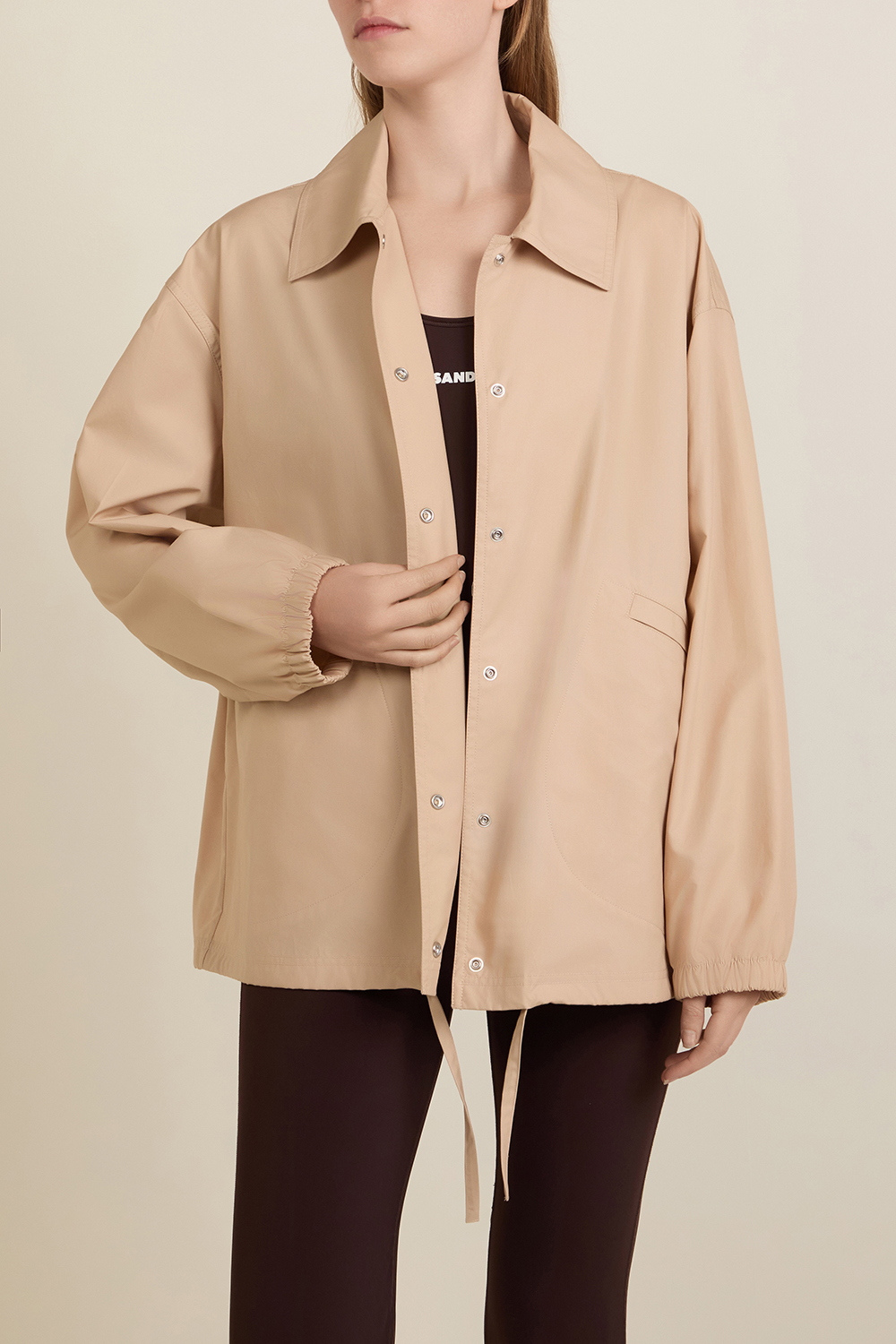 תמונת דוגמן קידמית של ז'קט כותנה JIL SANDER