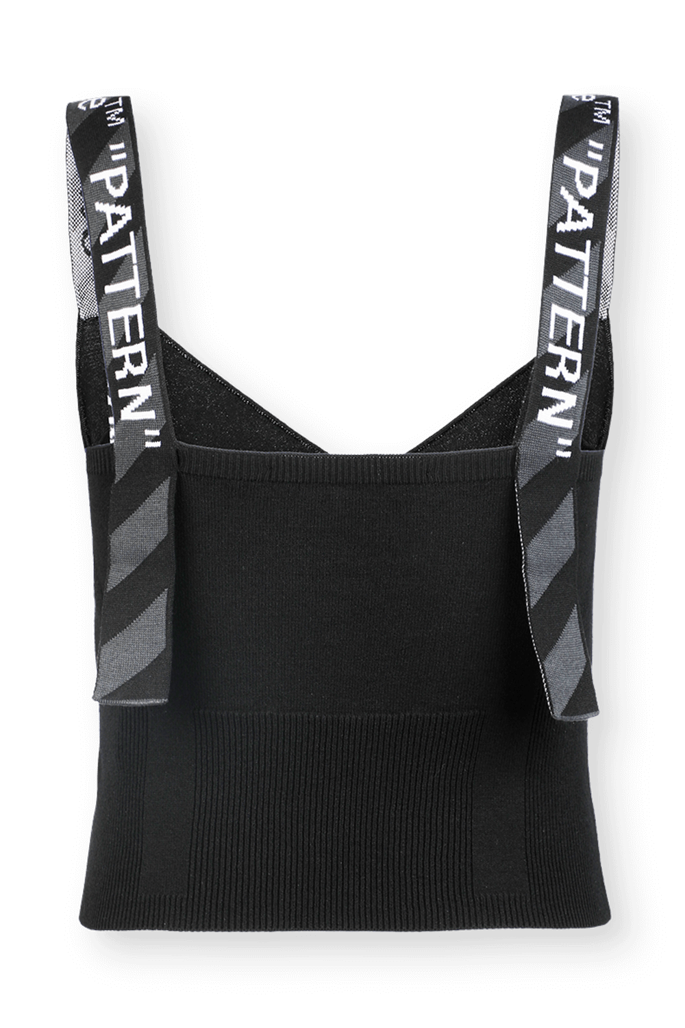תמונה אחורית של Off White Logo-Strap Tank Top In Black