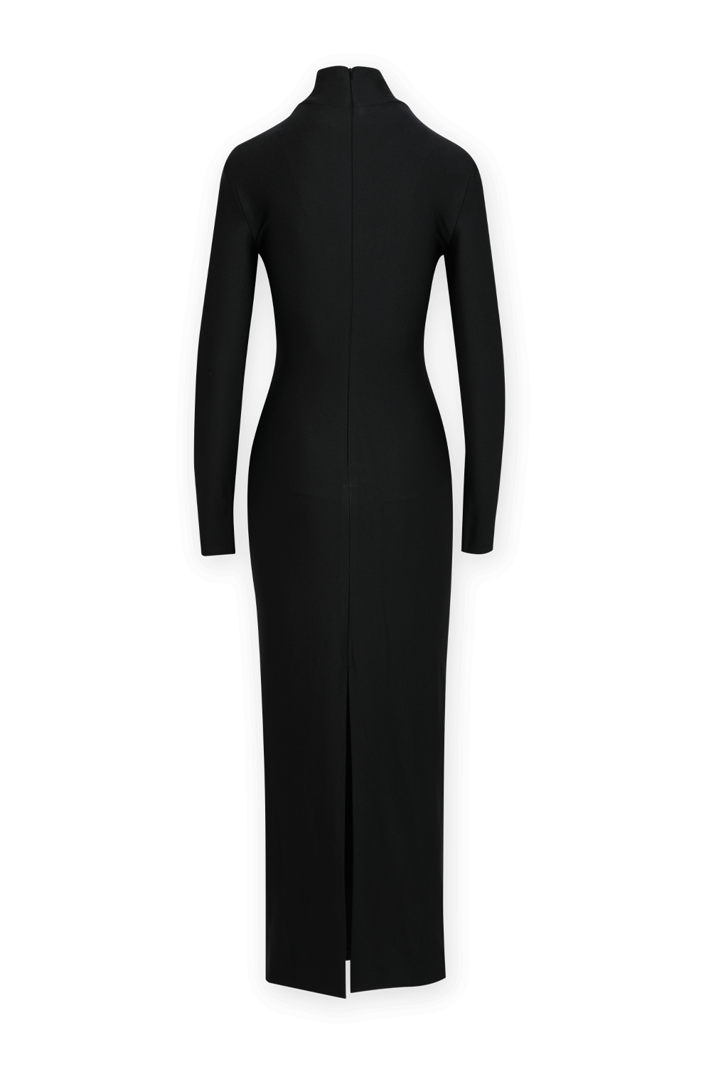 תמונה אחורית של Long Sleeve Maxi Dress in Black