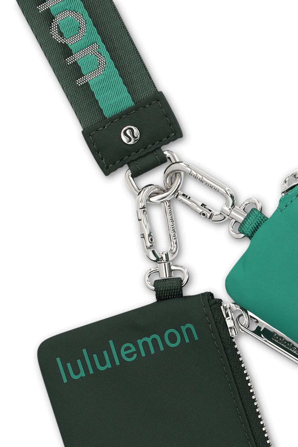 תמונת תקריב של Dual Pouch Wristlet Wordmark LULULEMON