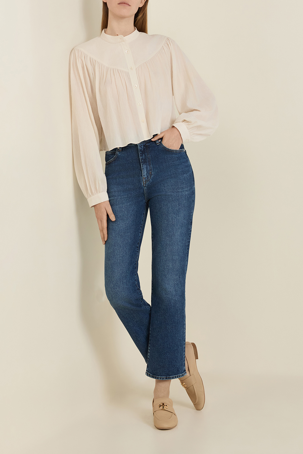 תמונת דוגמן קידמית של נעלי מוקסינים TORY BURCH