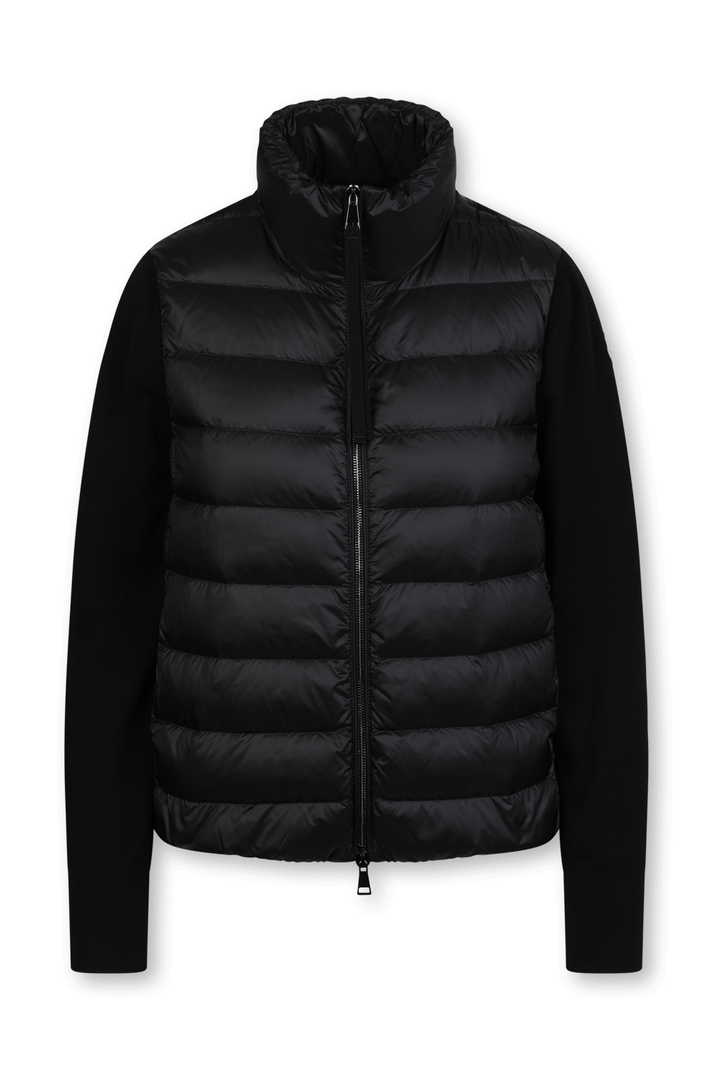 תמונה קידמית של מעיל פאפר מרוכסן בגוון שחור MONCLER