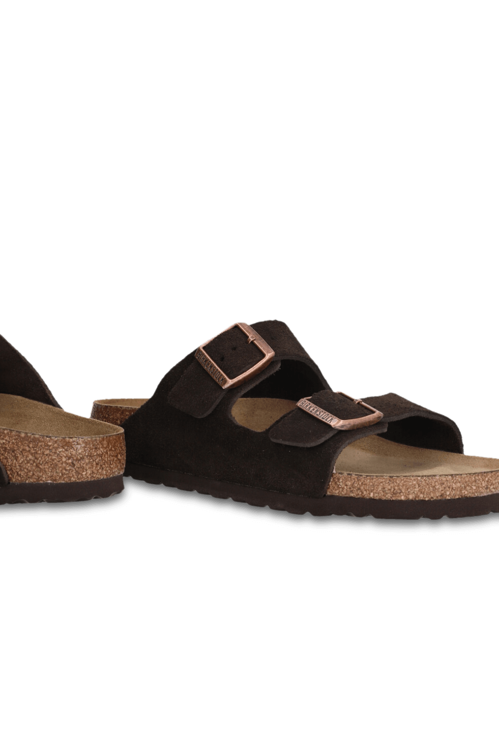 תמונת תקריב של כפכפי אריזונה זמש BIRKENSTOCK