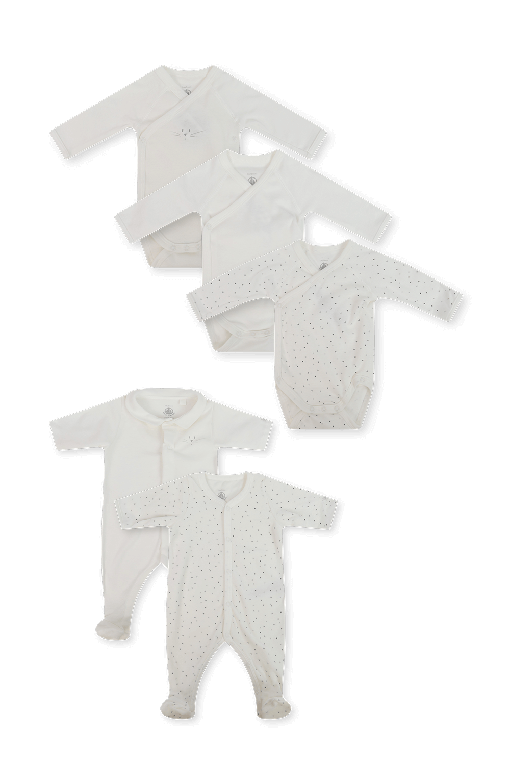 תמונת תקריב של מארז ניו בורן בתיק החתלה PETIT BATEAU