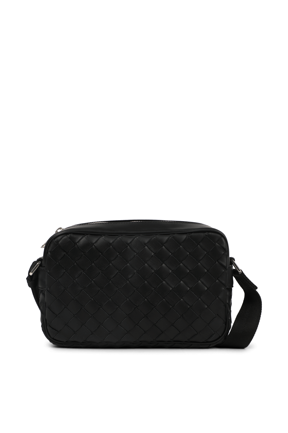 תמונה קידמית של תיק קרוסבודי מעור BOTTEGA VENETA