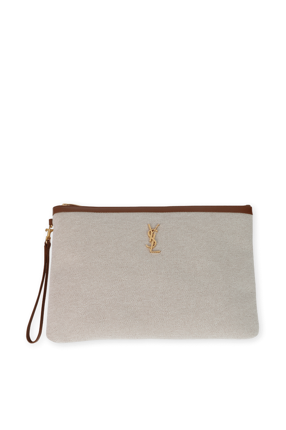 תמונה קידמית של Monogram Document Holder in Natural Canvas SAINT LAURENT