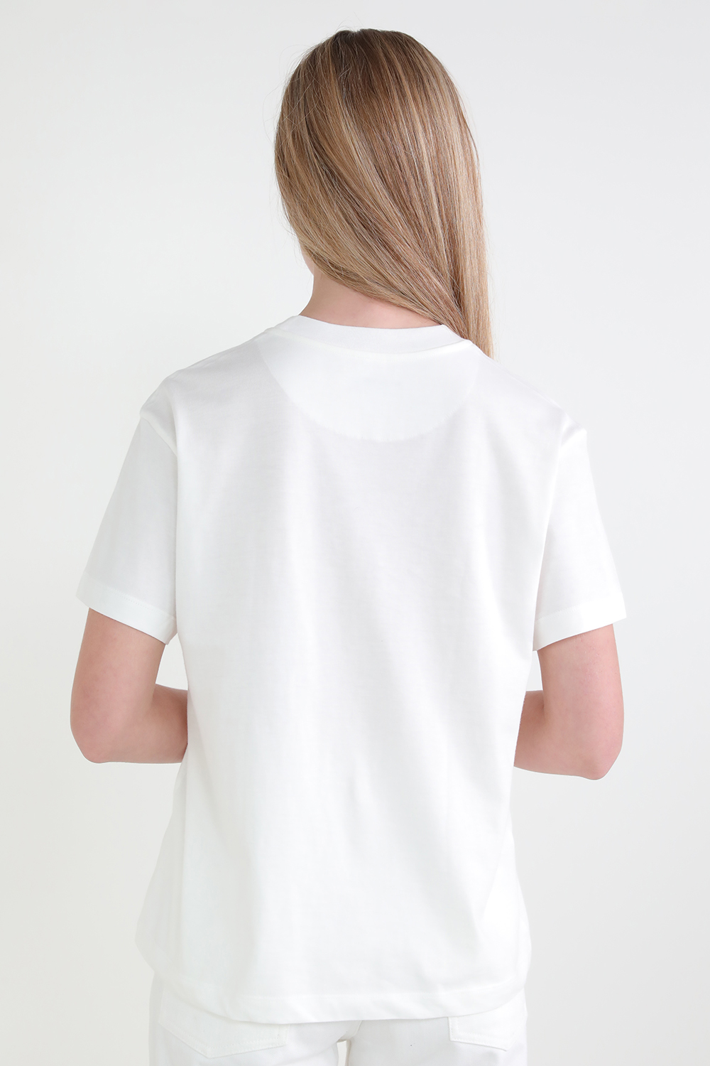 תמונת דוגמן אחורית של מארז שלוש חולצת טי JIL SANDER