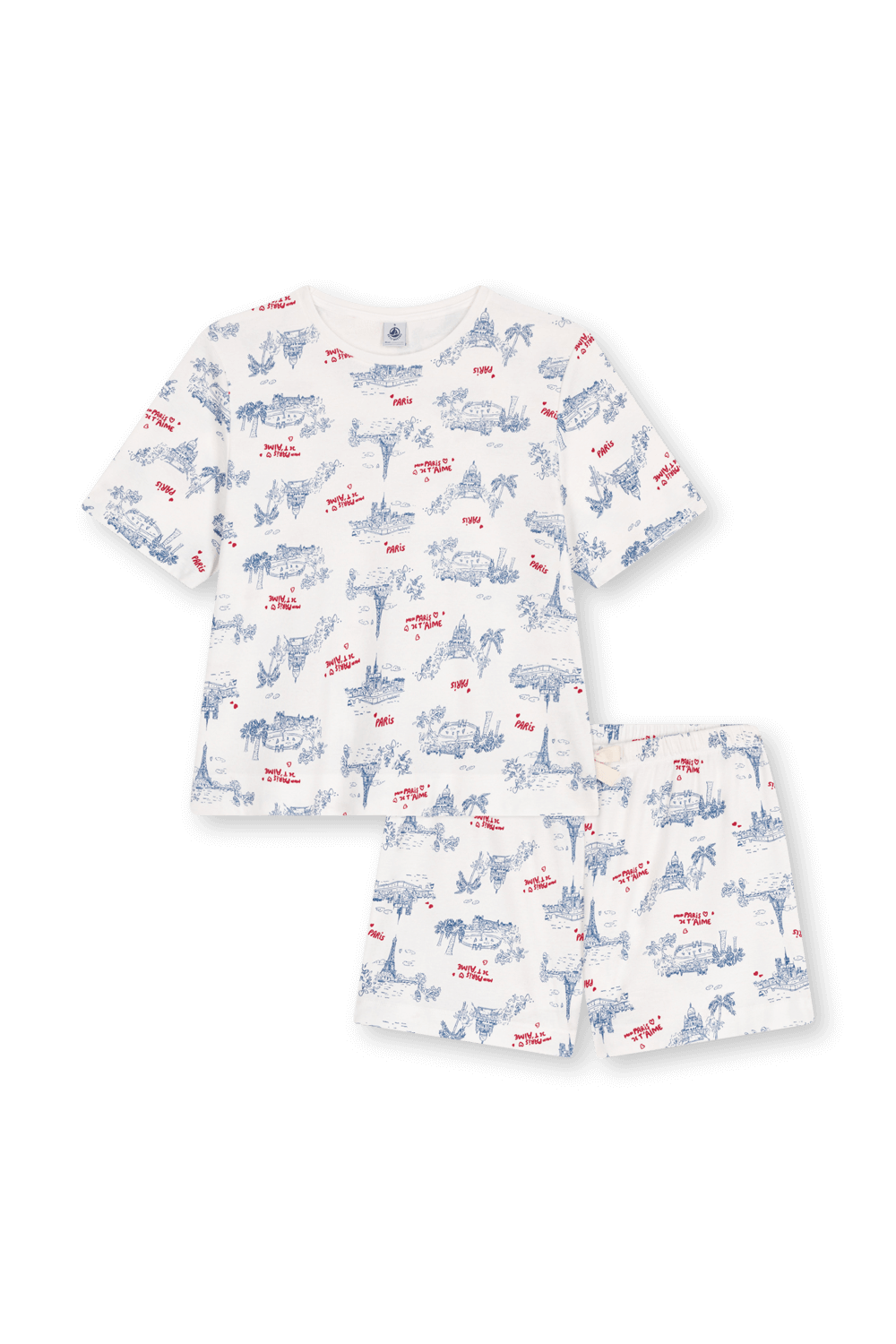 תמונה קידמית של סט פיג'מה קצרה PETIT BATEAU
