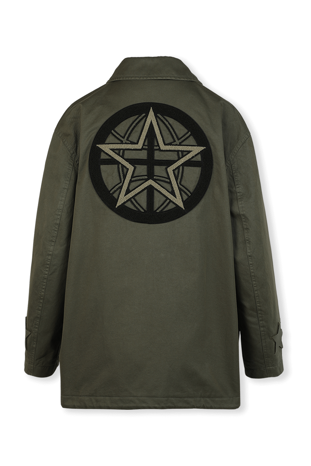 תמונה אחורית של Military Logo Jacket in Green BURBERRY