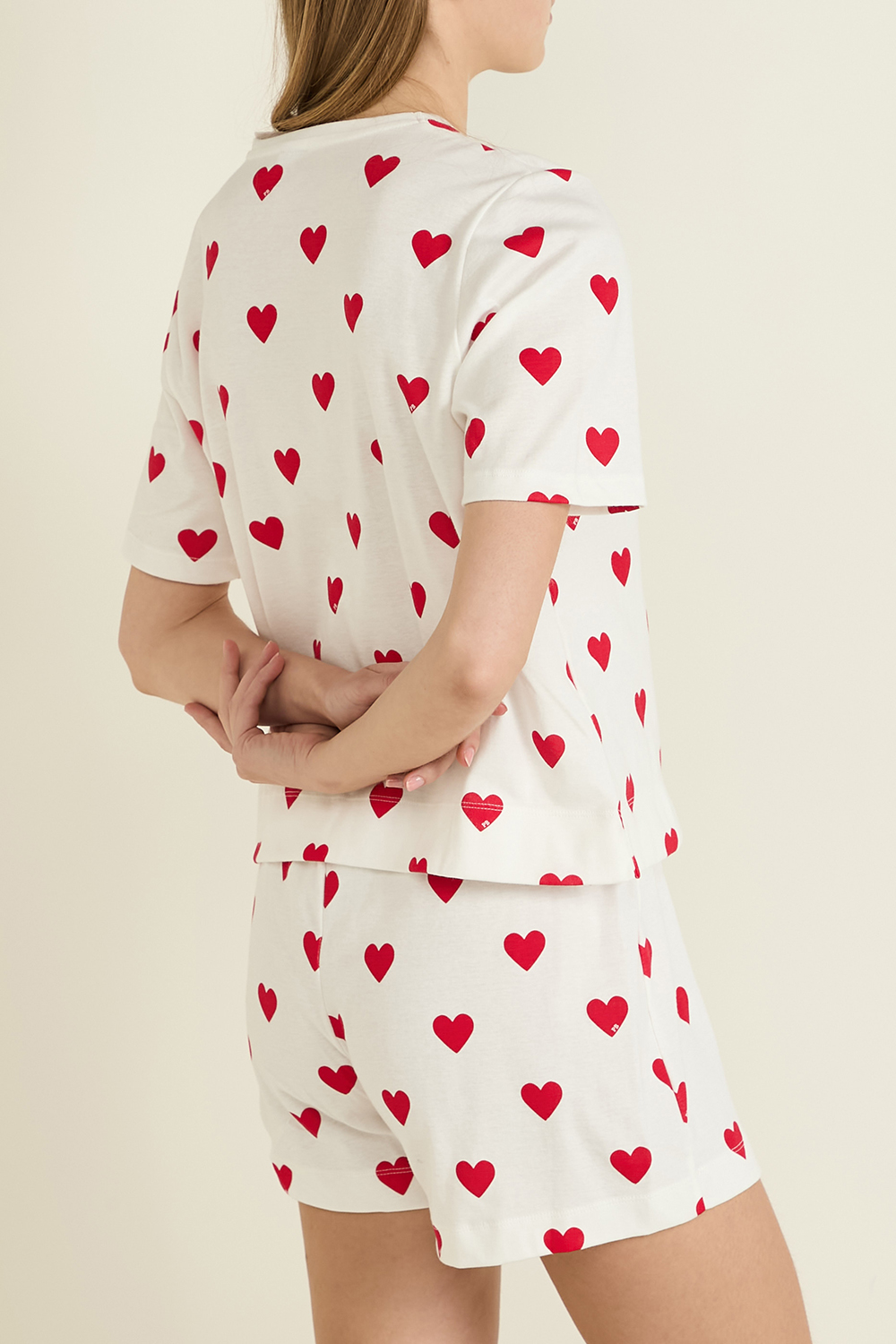 תמונת דוגמן אחורית של סט פיג'מה קצר PETIT BATEAU