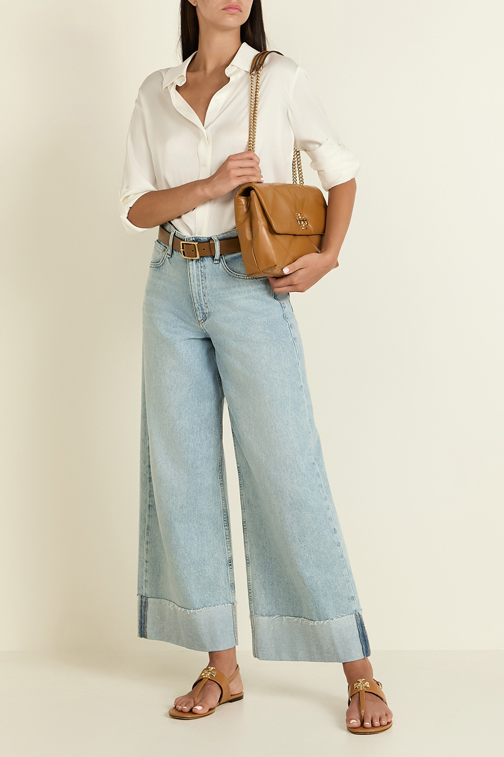 תמונת דוגמן קידמית של סנדלי אצבע אלאנור TORY BURCH