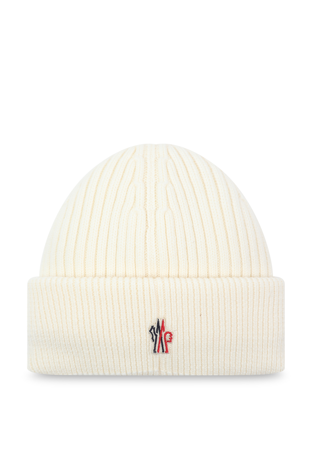 תמונה קידמית של כובע גרב ריב מצמר MONCLER