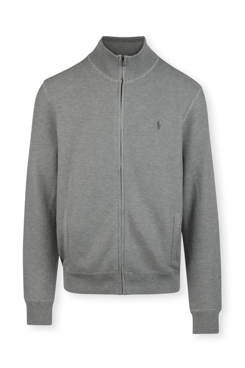 תמונה קידמית של Zip Through Jumper In Grey POLO RALPH LAUREN