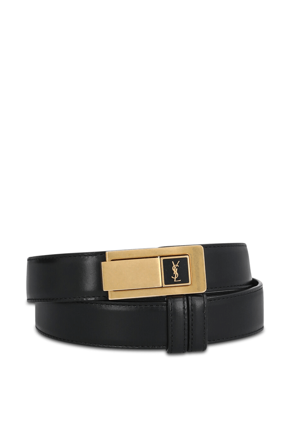 תמונה קידמית של חגורת עור SAINT LAURENT