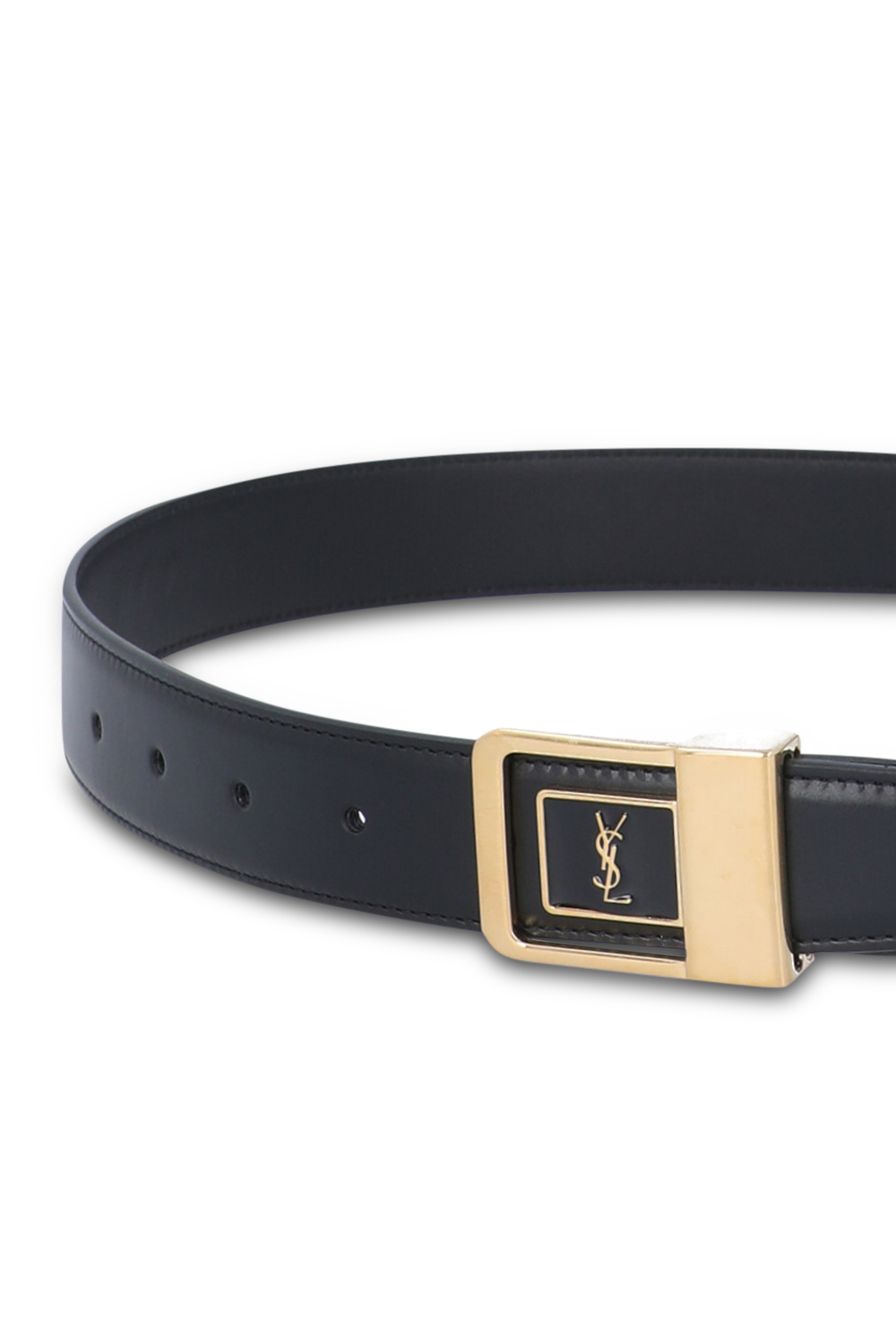 תמונת תקריב של חגורה מעור SAINT LAURENT