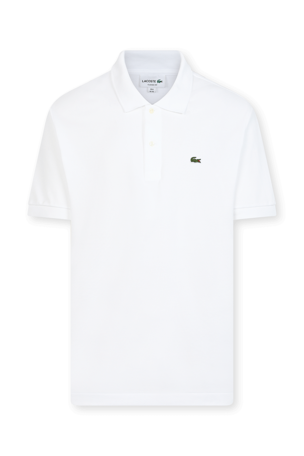 תמונה קידמית של חולצת פולו עם לוגו רקום LACOSTE
