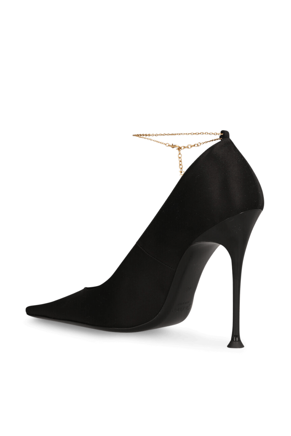 תמונה אחורית של נעלי עקב עם צמיד קרסול SAINT LAURENT