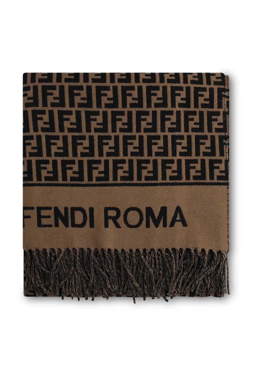 תמונה קידמית של פונצ'ו מצמר FENDI
