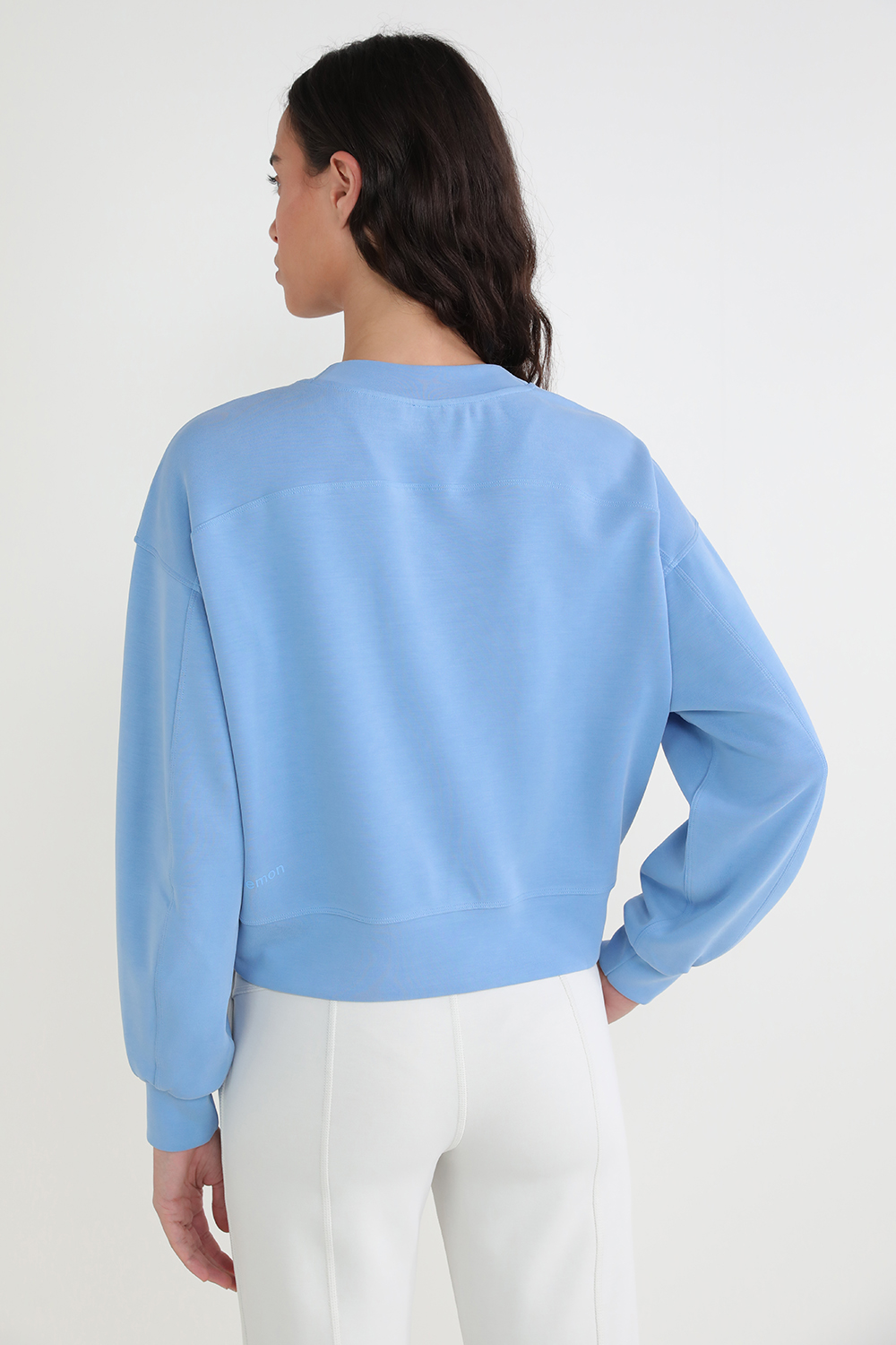 תמונת דוגמן אחורית של Perfectly Oversized Cropped Crew