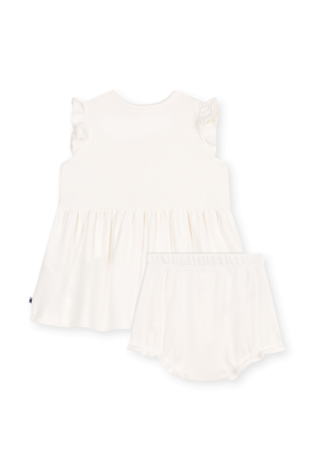 תמונה אחורית של סט שמלה וכיסוי תחתון לחיתול PETIT BATEAU