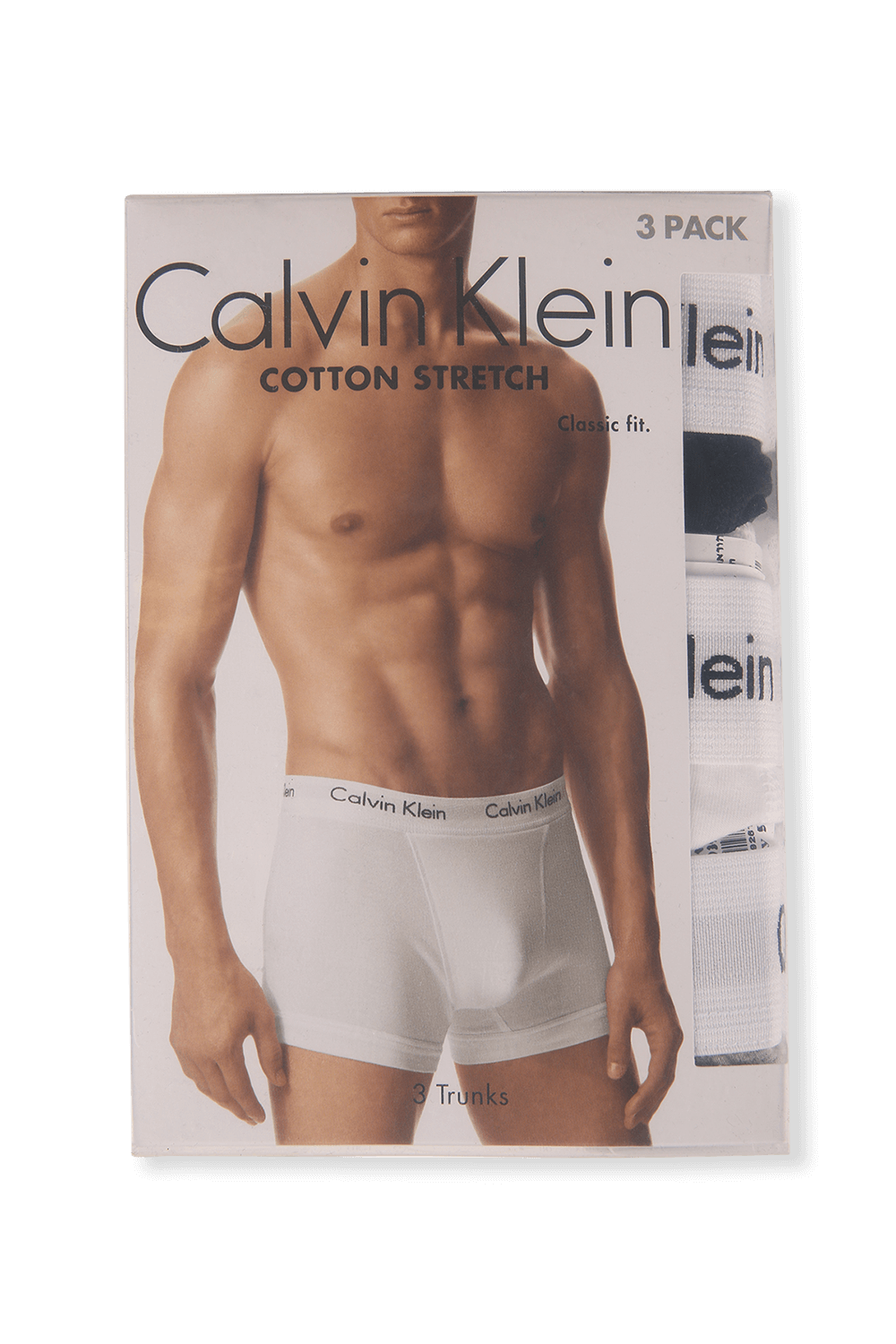 תמונה אחורית של מארז שלושה תחתוני טראנק CALVIN KLEIN