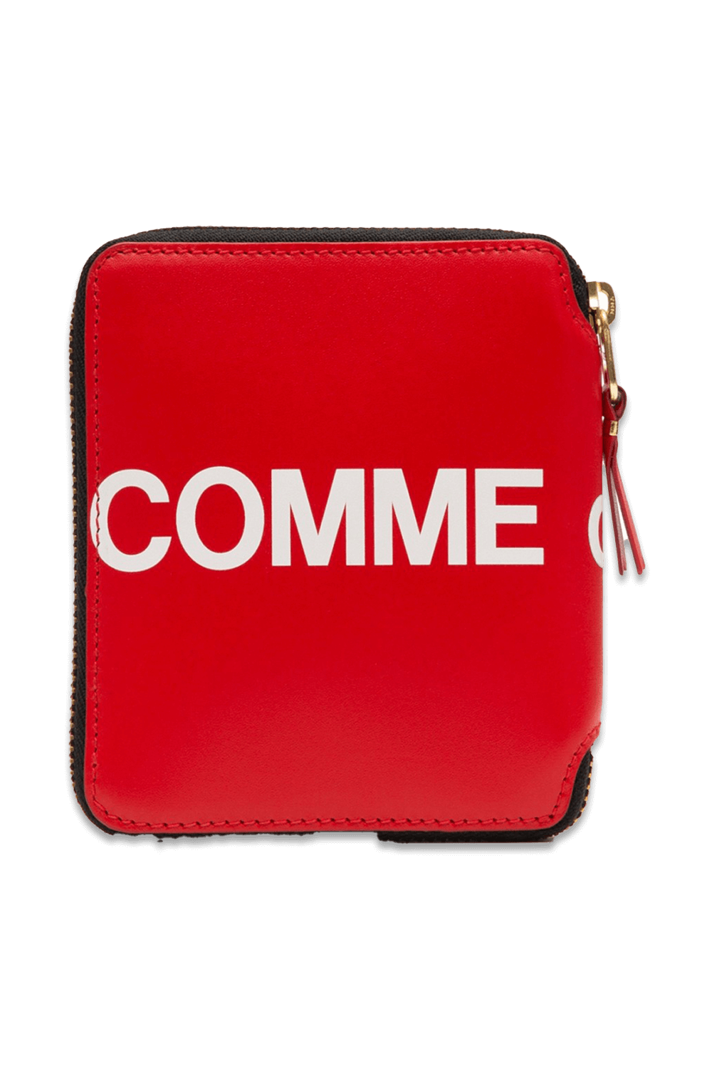 תמונה קידמית של ארנק לוגו עם רוכסן COMME des GARCONS