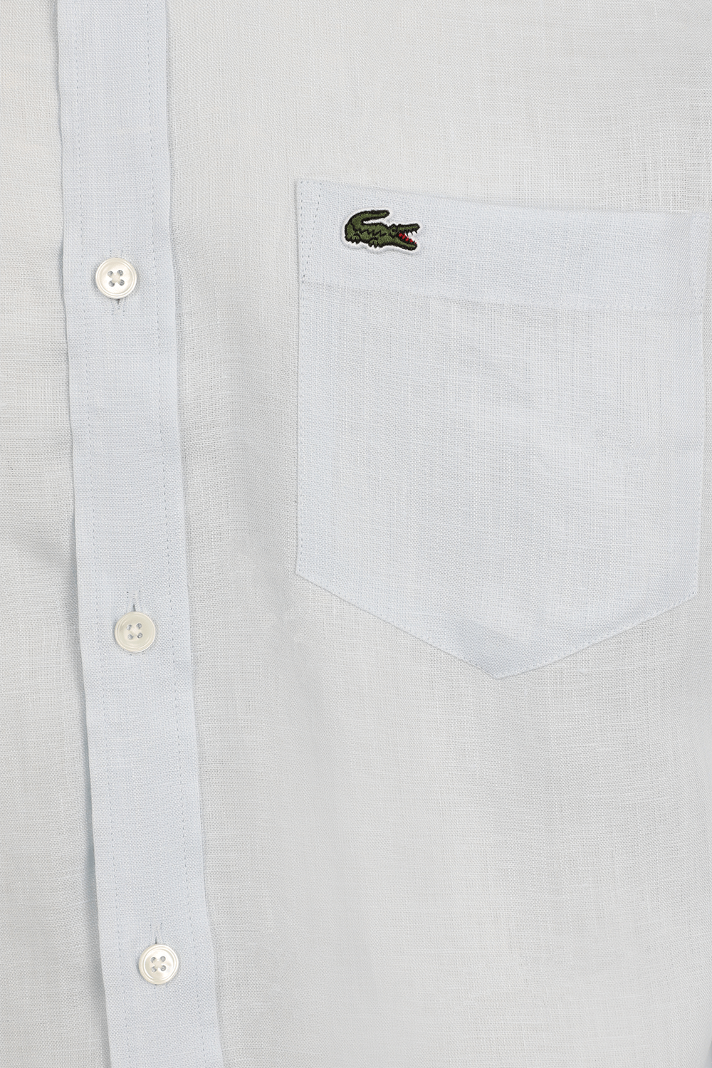 תמונה אחורית של חולצה מכופתרת מפשתן LACOSTE