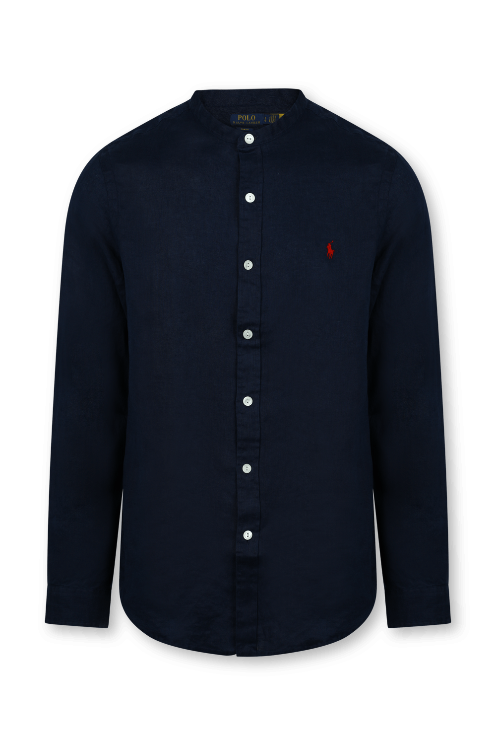תמונה קידמית של חולצת פשתן מכופתרת עם לוגו POLO RALPH LAUREN