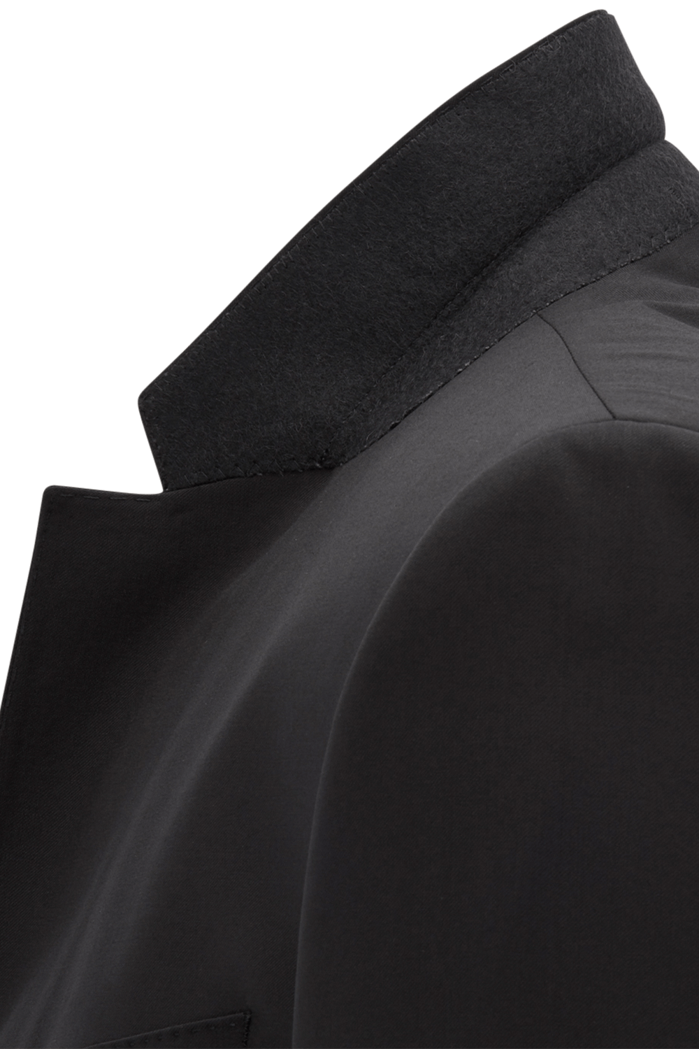 תמונת תקריב של Black Slim Fit Jacket in Virgin Wool BOSS