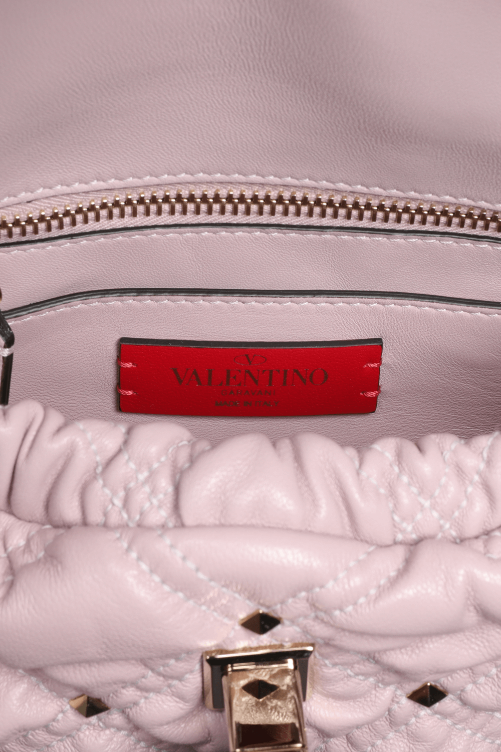 תמונת פנים של Small SpikeMe Chain Bag in Light Purple VALENTINO GARAVANI