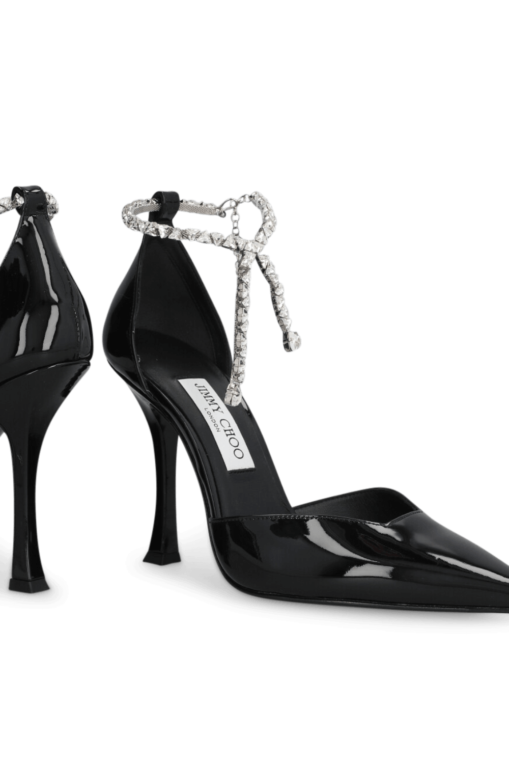תמונת תקריב של נעלי עקב לכה JIMMY CHOO
