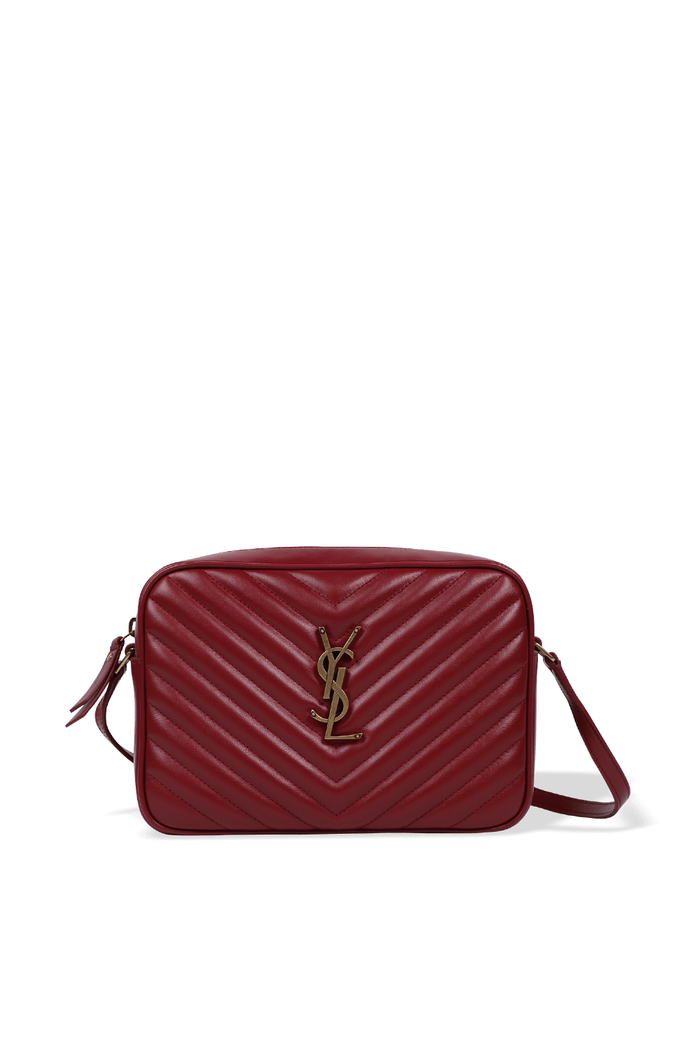 תמונה קידמית של Lou Camera Bag in Red Quilted Leather