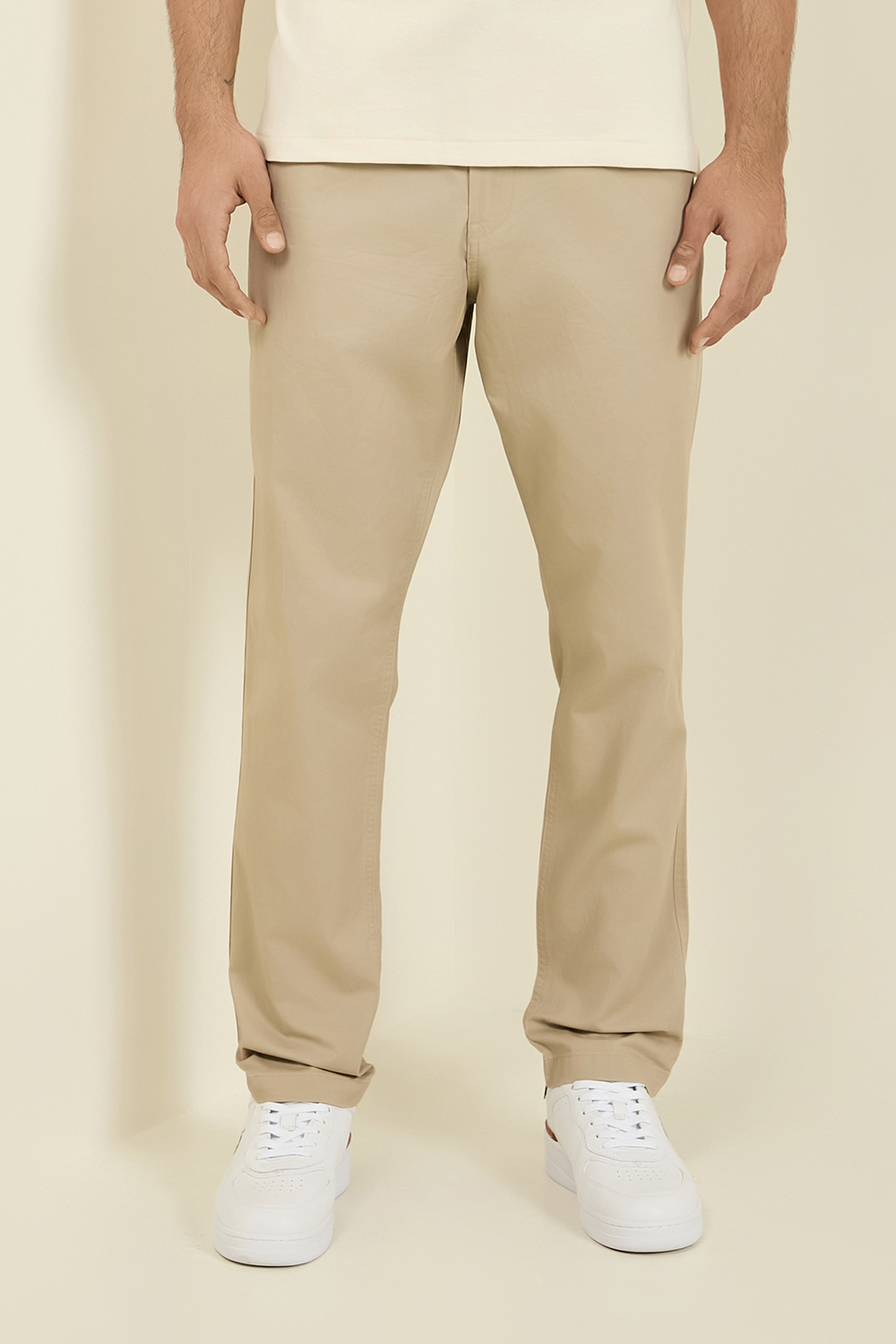 תמונת דוגמן קידמית של מכנסי כותנה ארוכים POLO RALPH LAUREN