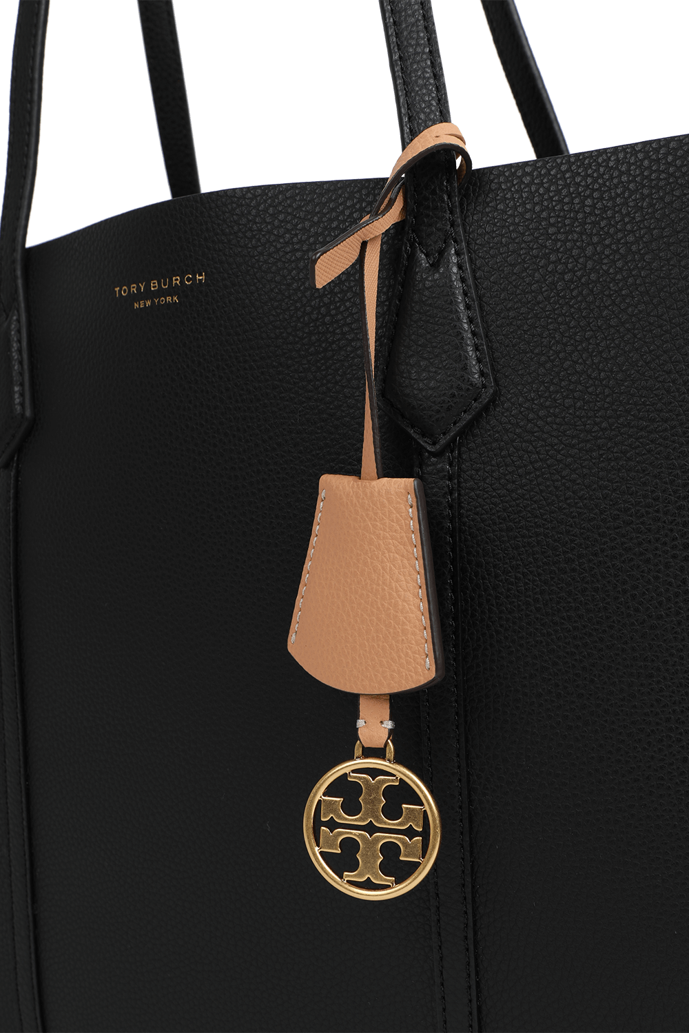 תמונת תקריב של תיק נשיאה מעור TORY BURCH