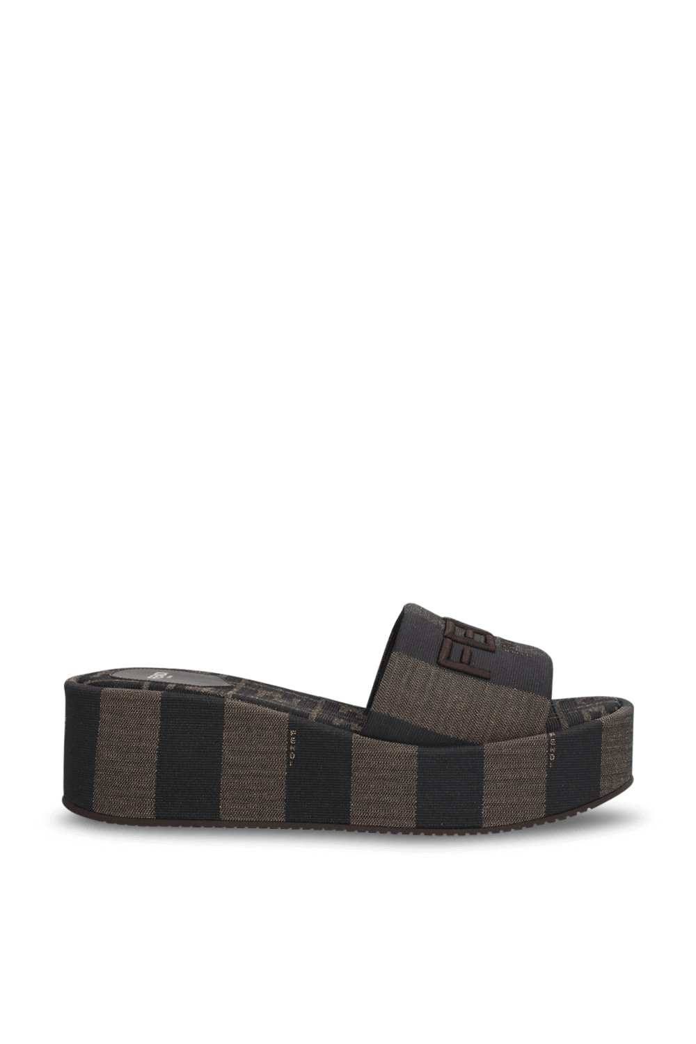 תמונה קידמית של כפכפי סליידס פלטפורמה FENDI