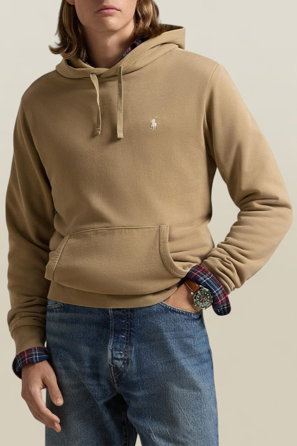 תמונת דוגמן קידמית של סווטשירט קפוצ'ון POLO RALPH LAUREN