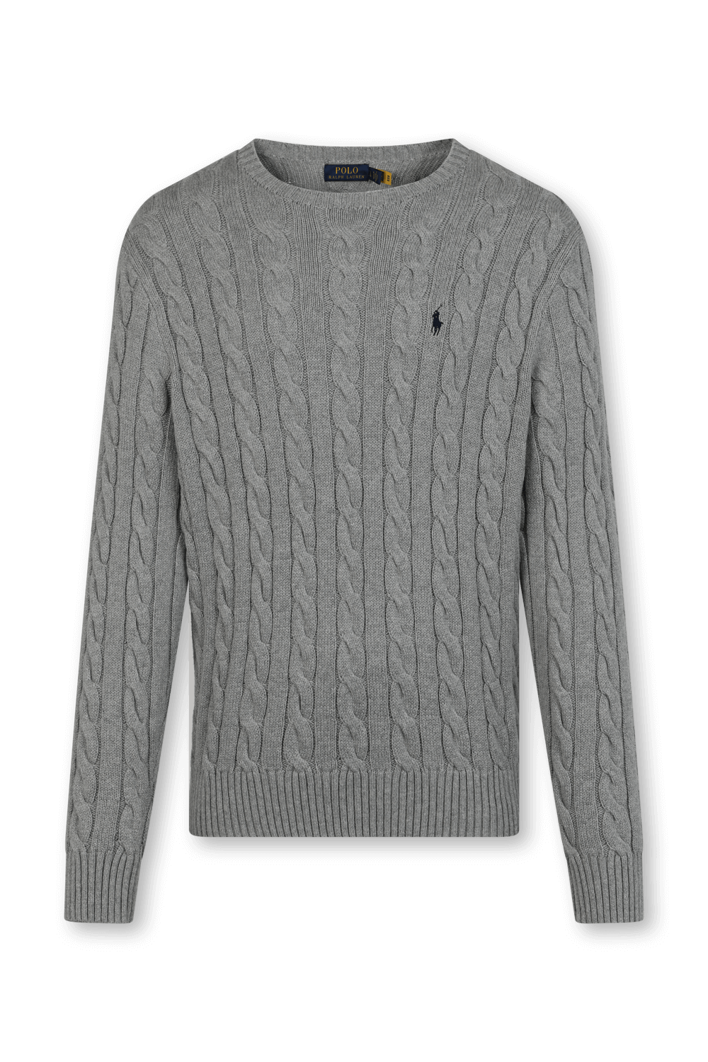 תמונה קידמית של סוודר כותנה עם לוגו רקום POLO RALPH LAUREN