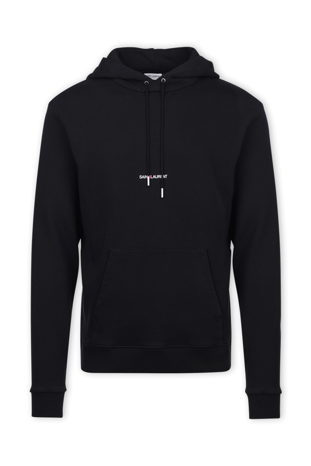 תמונה קידמית של Saint Laurent Logo Hoodie in Black