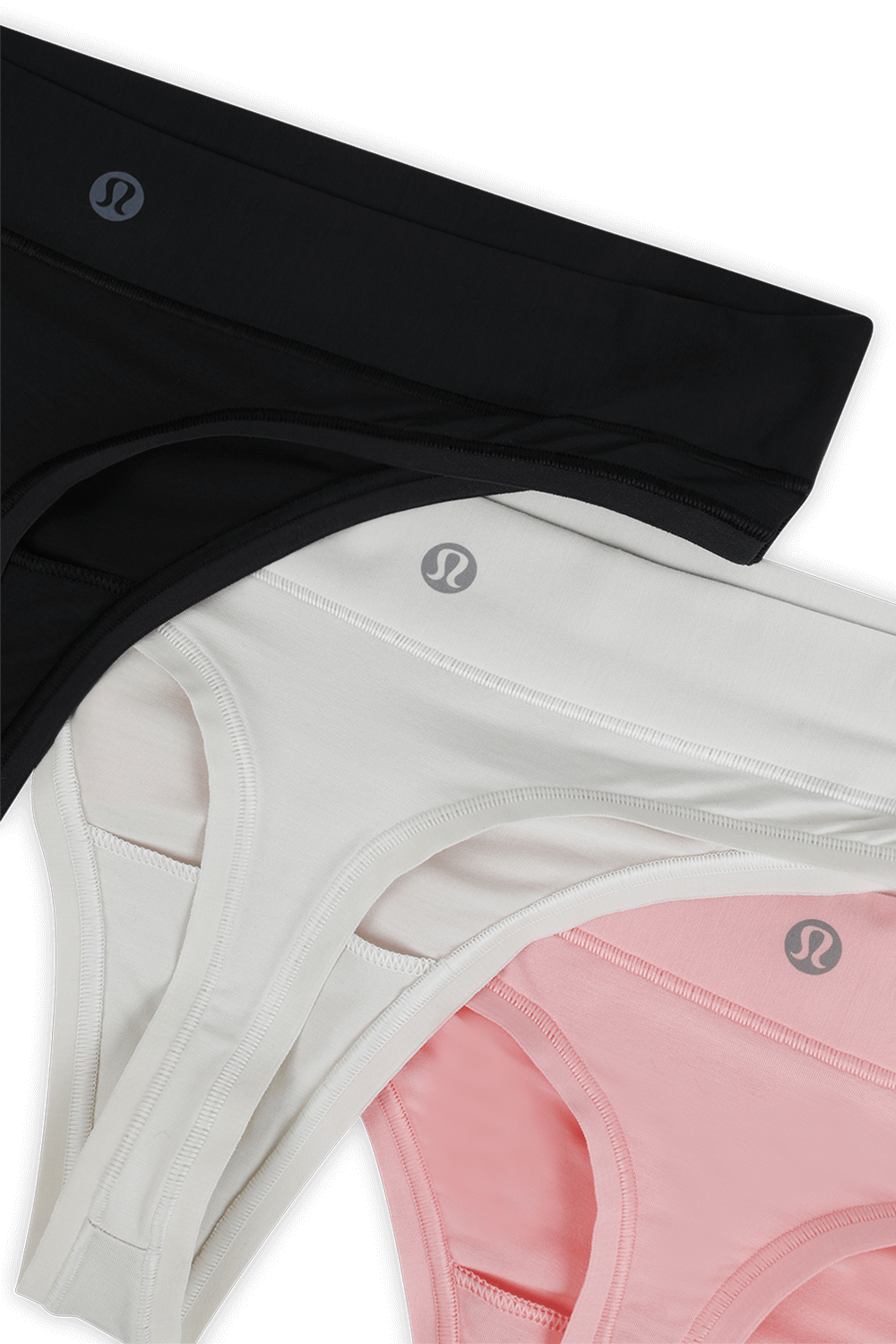 תמונה אחורית של UnderEase Mid-Rise Thong Underwear - 3Pack LULULEMON