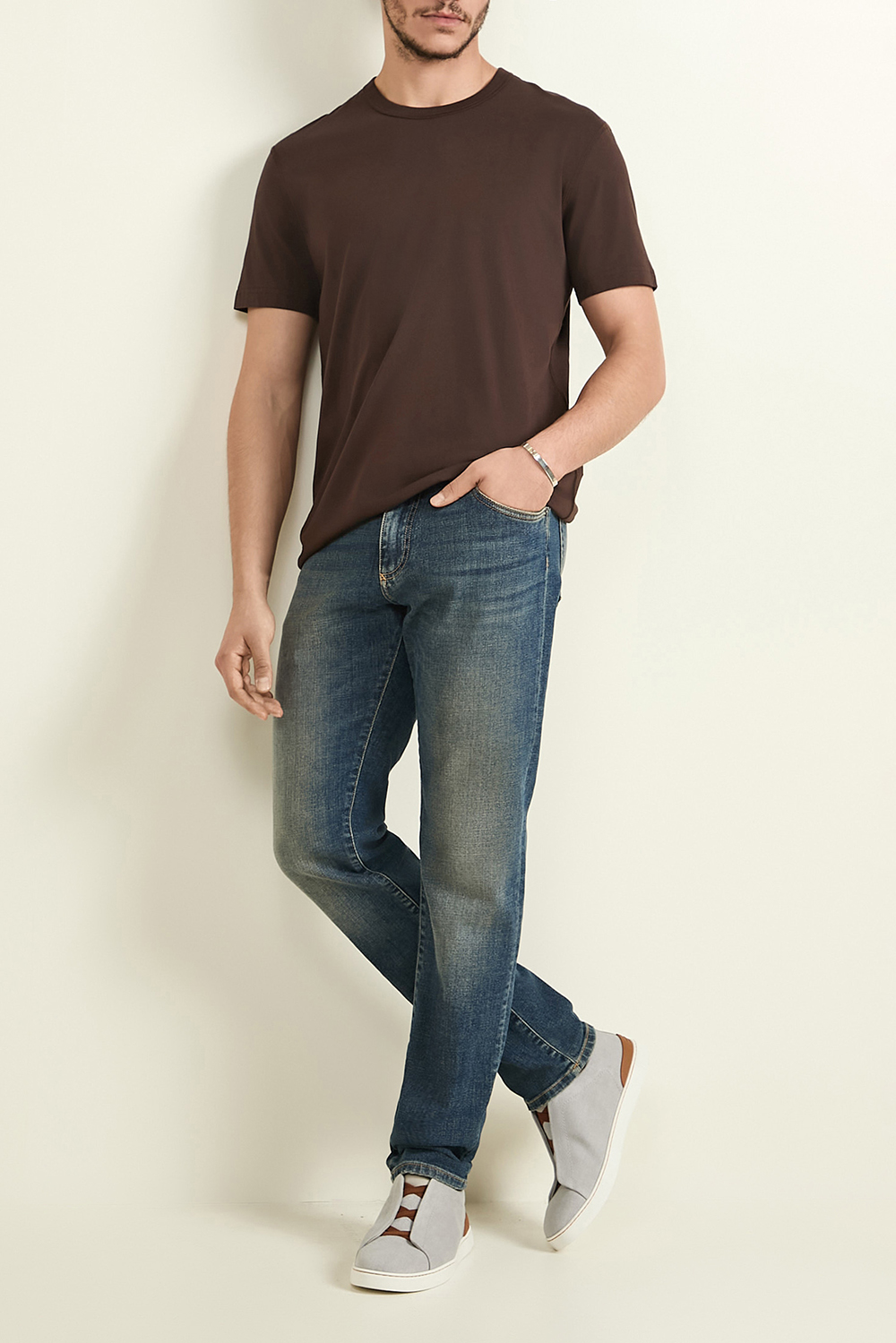תמונת דוגמן קידמית של נעלי סניקרס ZEGNA