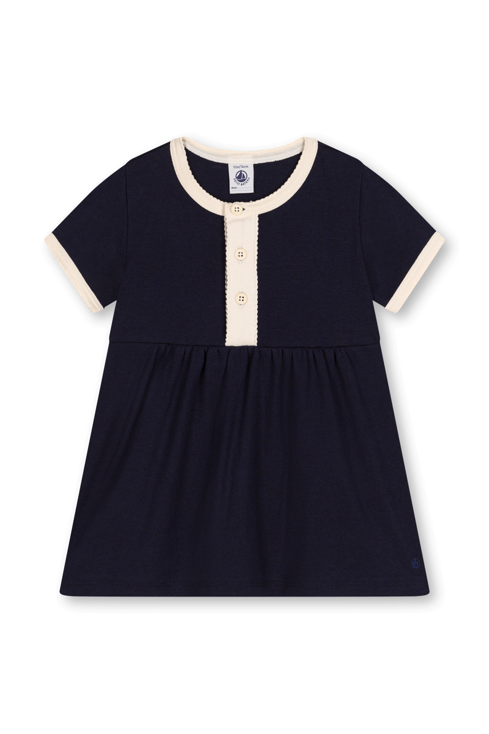 תמונה קידמית של שמלה קצרה - גילאי 18-36 חודשים PETIT BATEAU