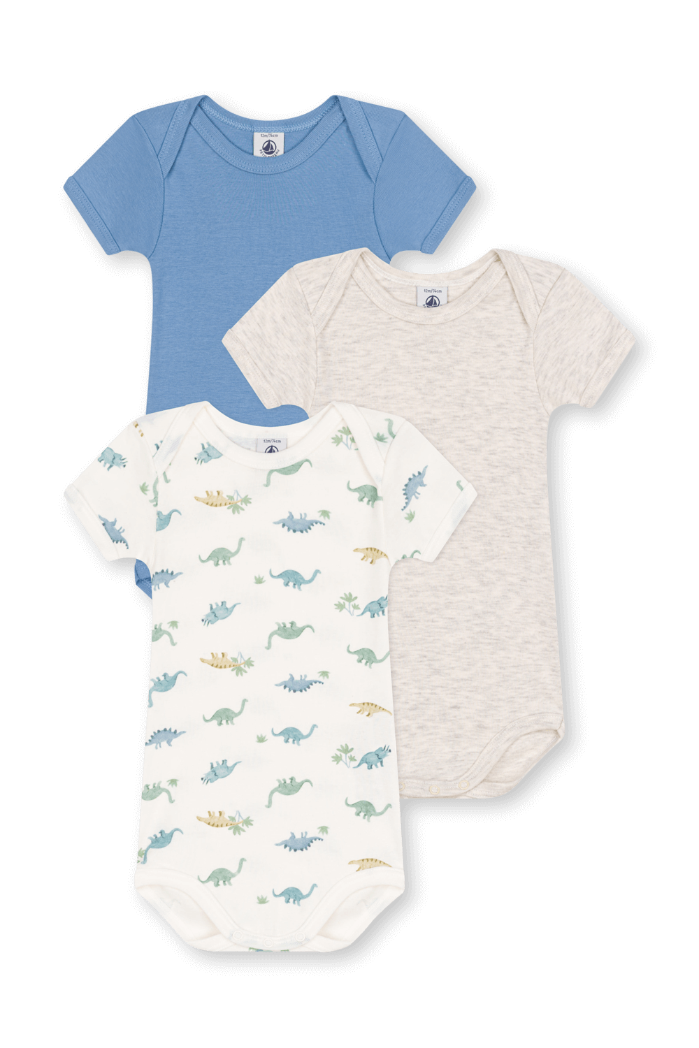 תמונה קידמית של מארז שלושה בגדי גוף PETIT BATEAU