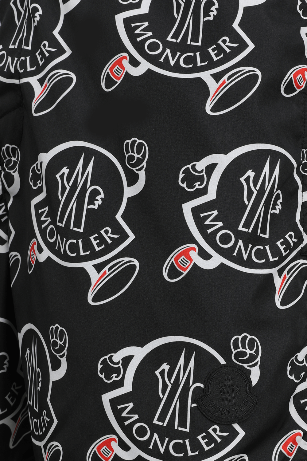 תמונה אחורית של מכנסי בגד ים עם הדפס MONCLER