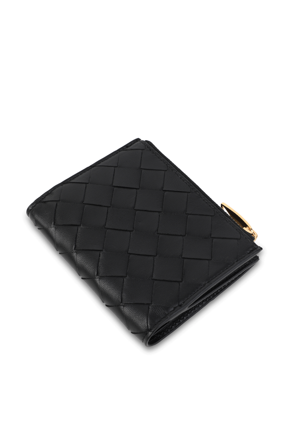 תמונת תקריב של ארנק שתי וערב מעור BOTTEGA VENETA