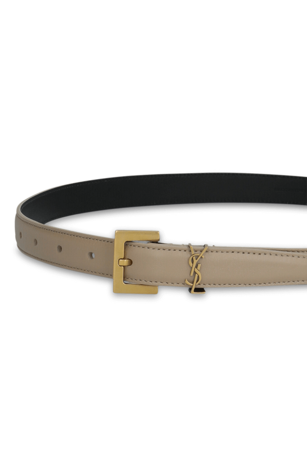 תמונת תקריב של חגורת עור SAINT LAURENT