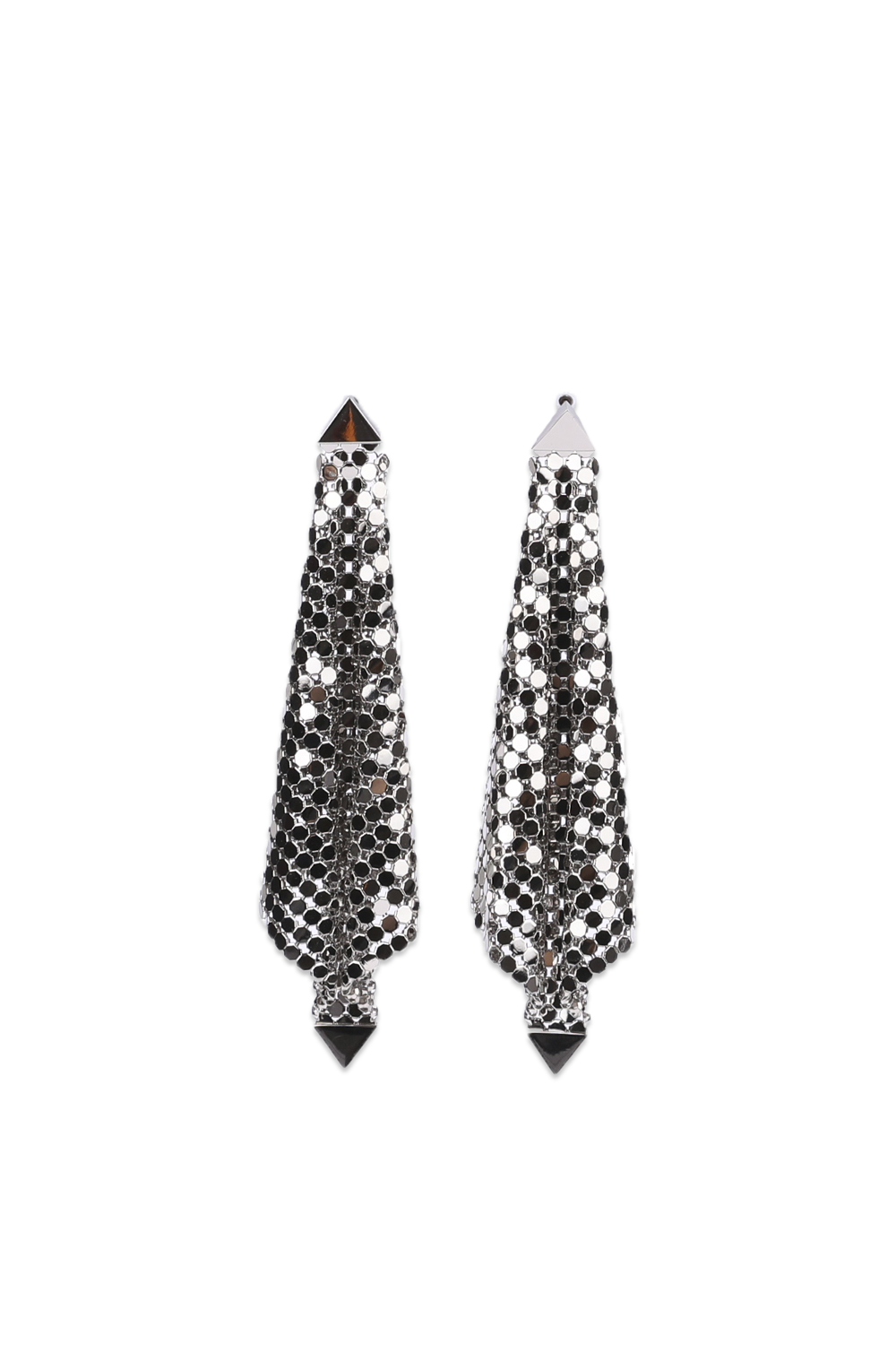 תמונה קידמית של Fold Mesh Earrings in Silver
